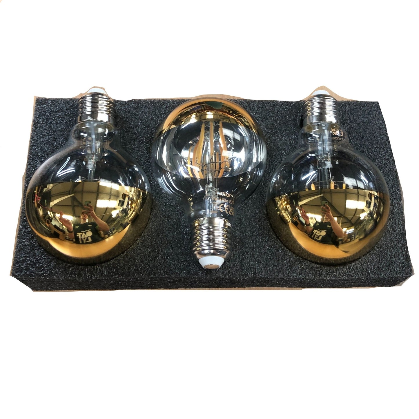Vanpus 6W E27 LED Light Bulb Dimmable Glass 2700K Warm White Pack of 3