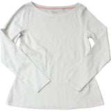 Boden Long Sleeve Top Women's Soft Casual White Cotton Blend Size 14