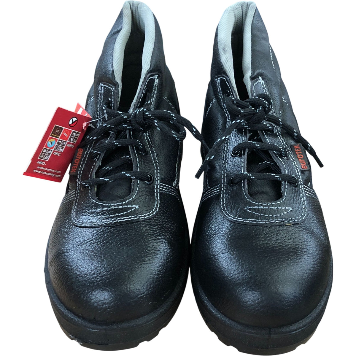 RNS Safety Boots Eurotek Work Footwear Steel Toe Black Size UK 8