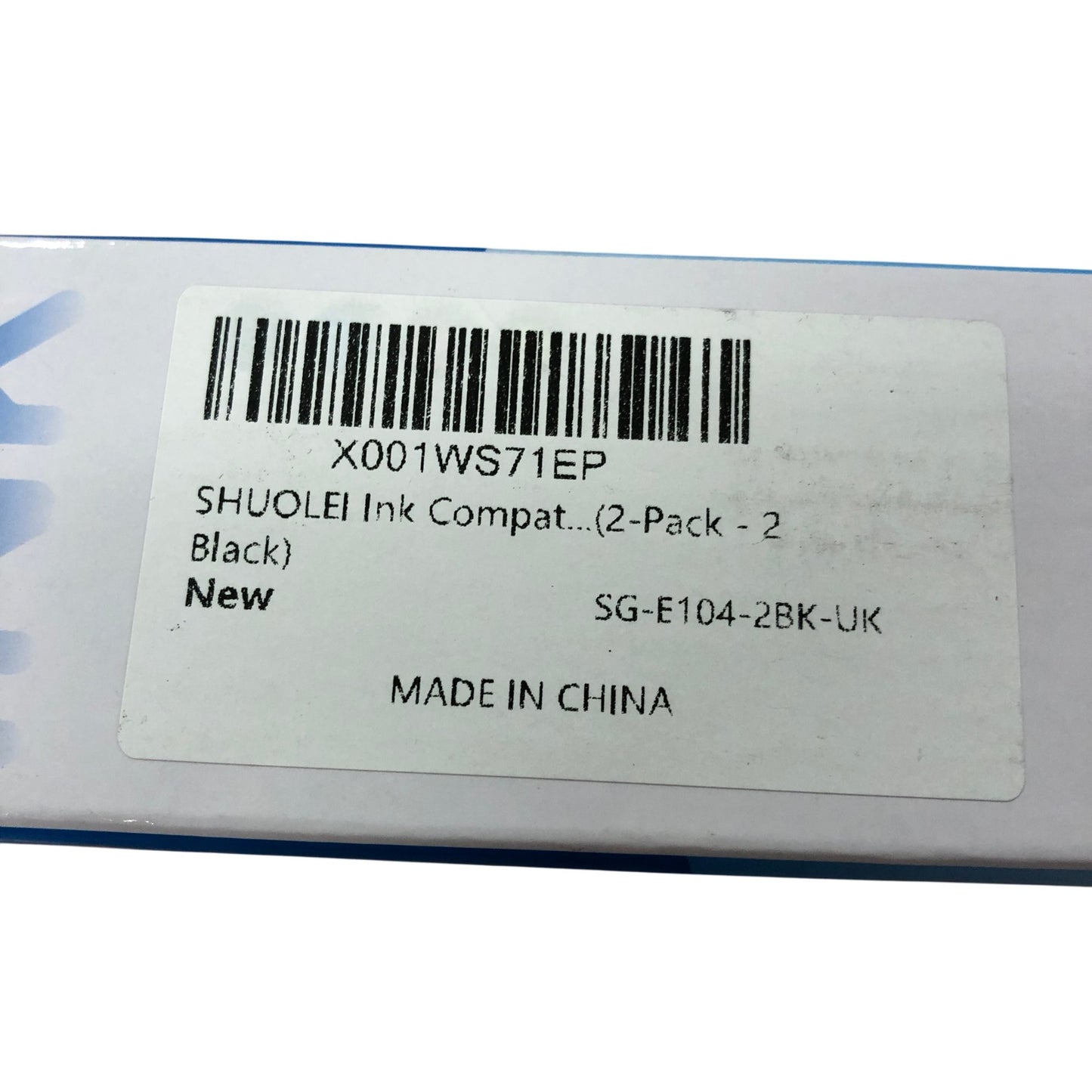 SHUOLEI E-104BK 70ml Black Ink Cartridge Compatible Premium Quality 2-Pack