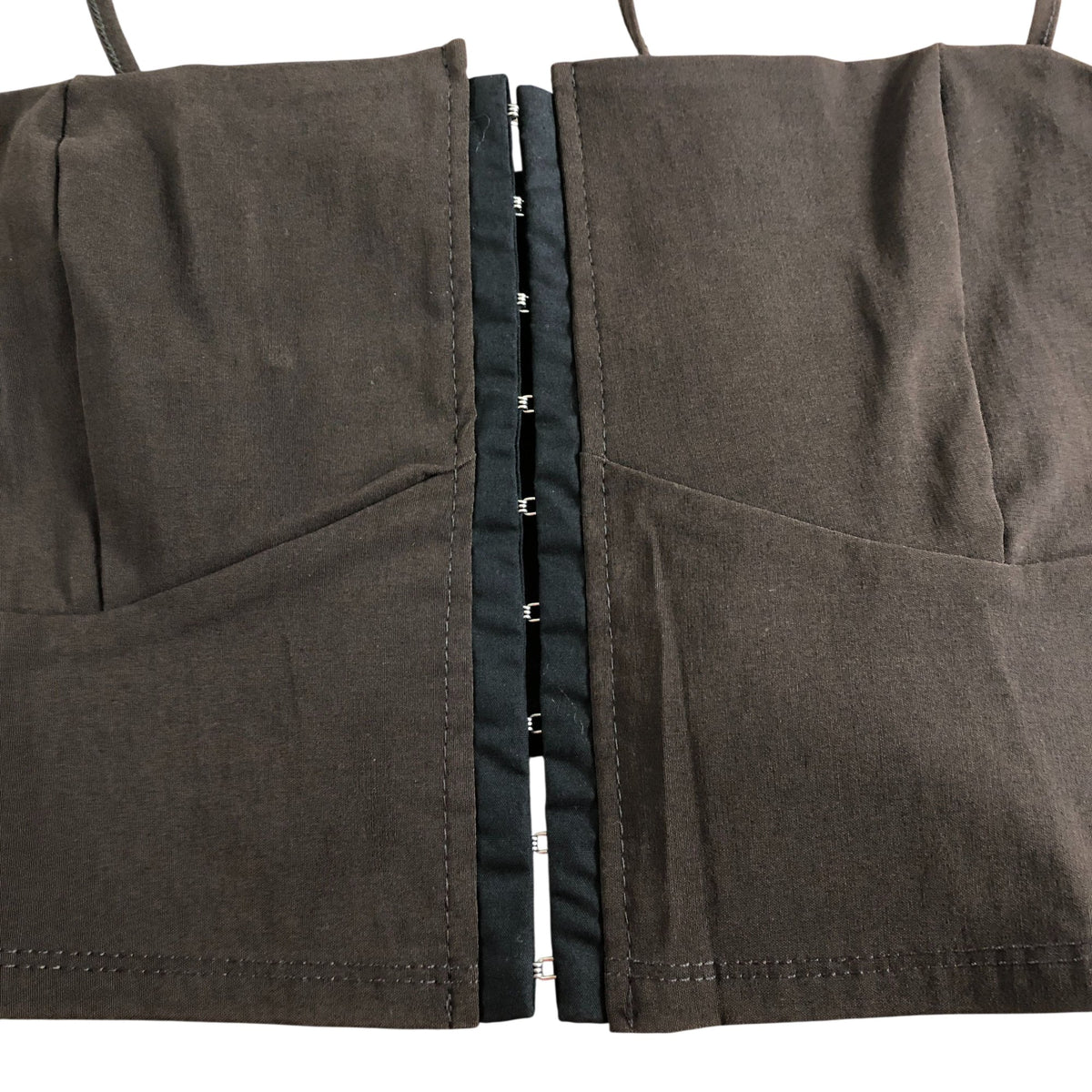 River Island Brown Cropped Bustier Top UK S Women's