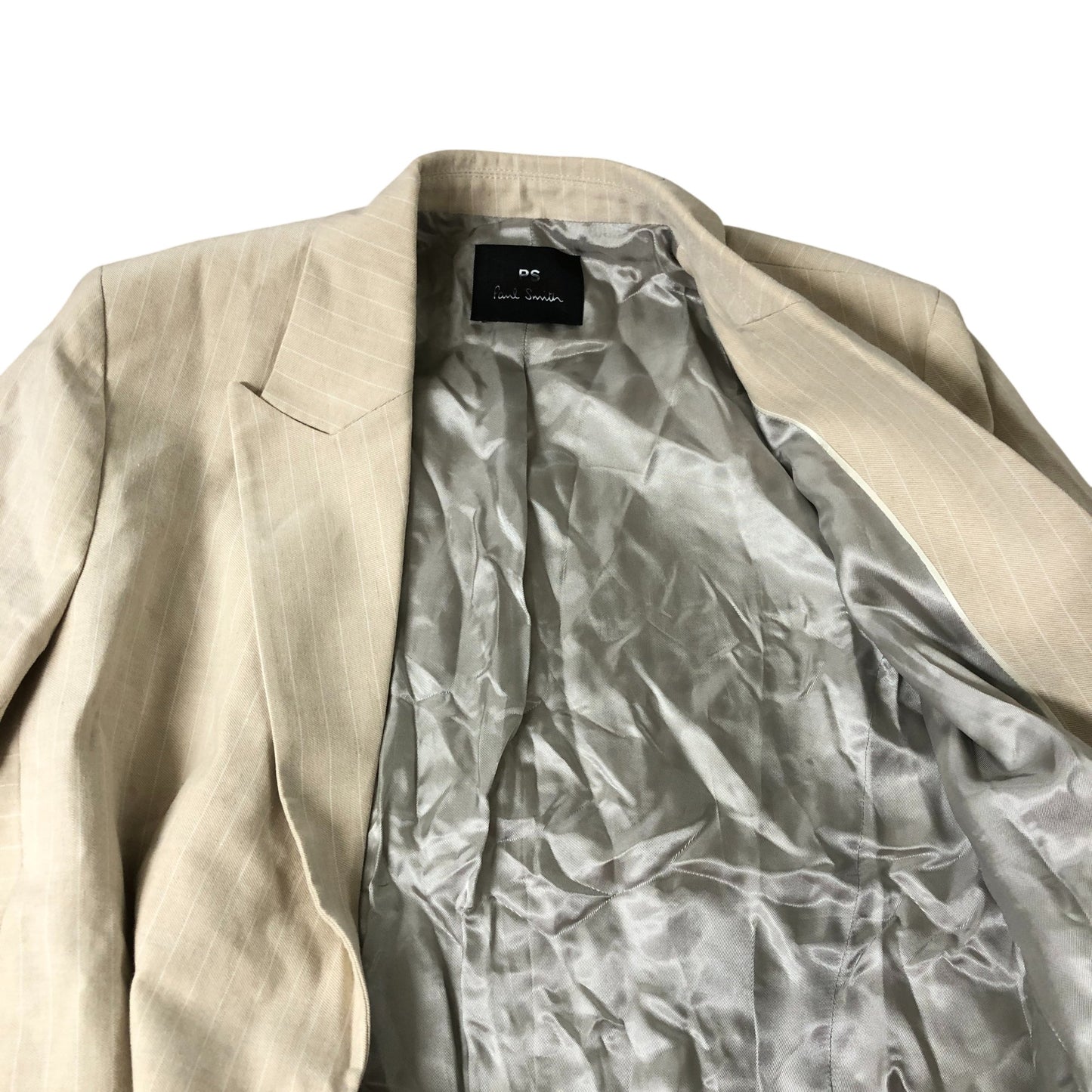 Paul Smith PS Beige Striped Blazer Jacket Size 40 Men's Smart Casual Wear