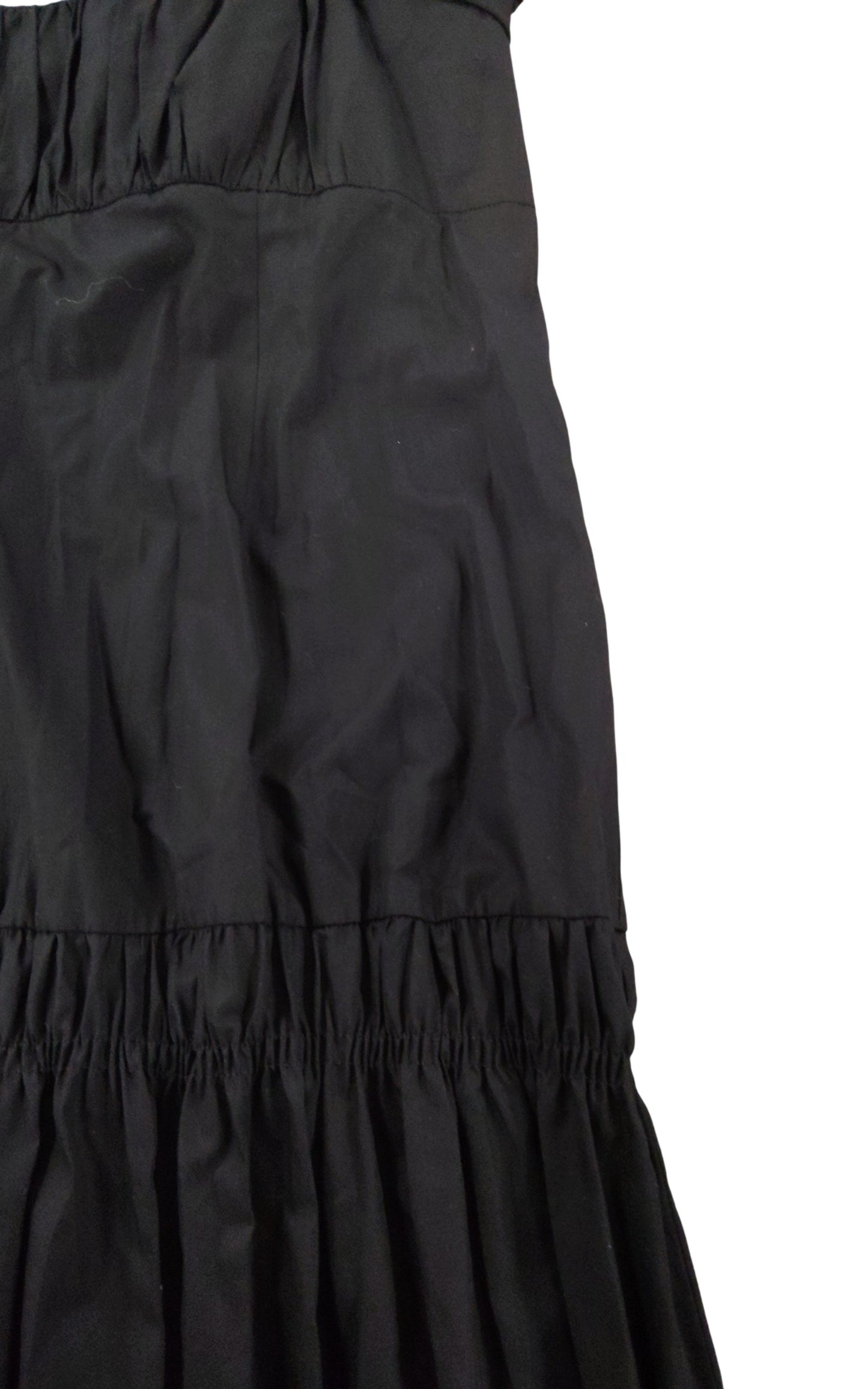 River Island Black Puff Sleeve Midi Dress UK 16 Women's Casual Flared Skirt