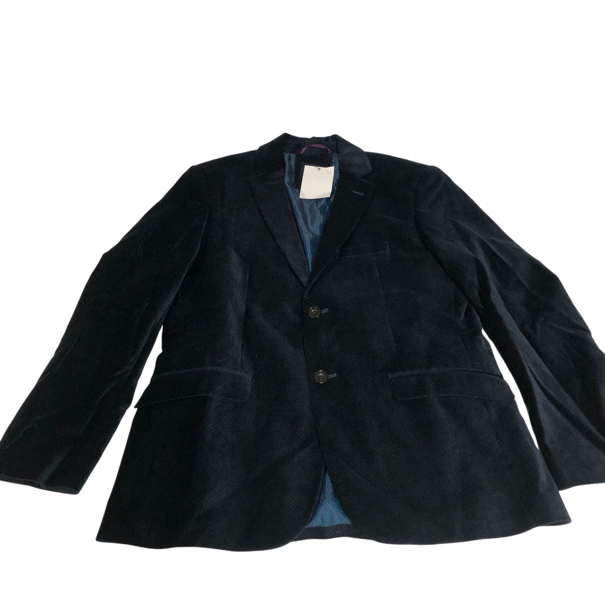 Branded Corduroy Blazer Size 38 Dark Navy Casual Men's Full Lined Jacket