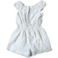 River Island Girls White Romper Dress 5-6 Years Cotton Ruffle Sleeves