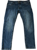 Crosshatch Barbeck 36S Men's Slim Fit Jeans Dark Wash Denim Cotton