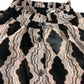Branded Beige Abstract Print Ruffle Blouse - Size 8
