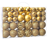 Golden Christmas Ornament Decorations Set 100 Pieces Ball Bundle