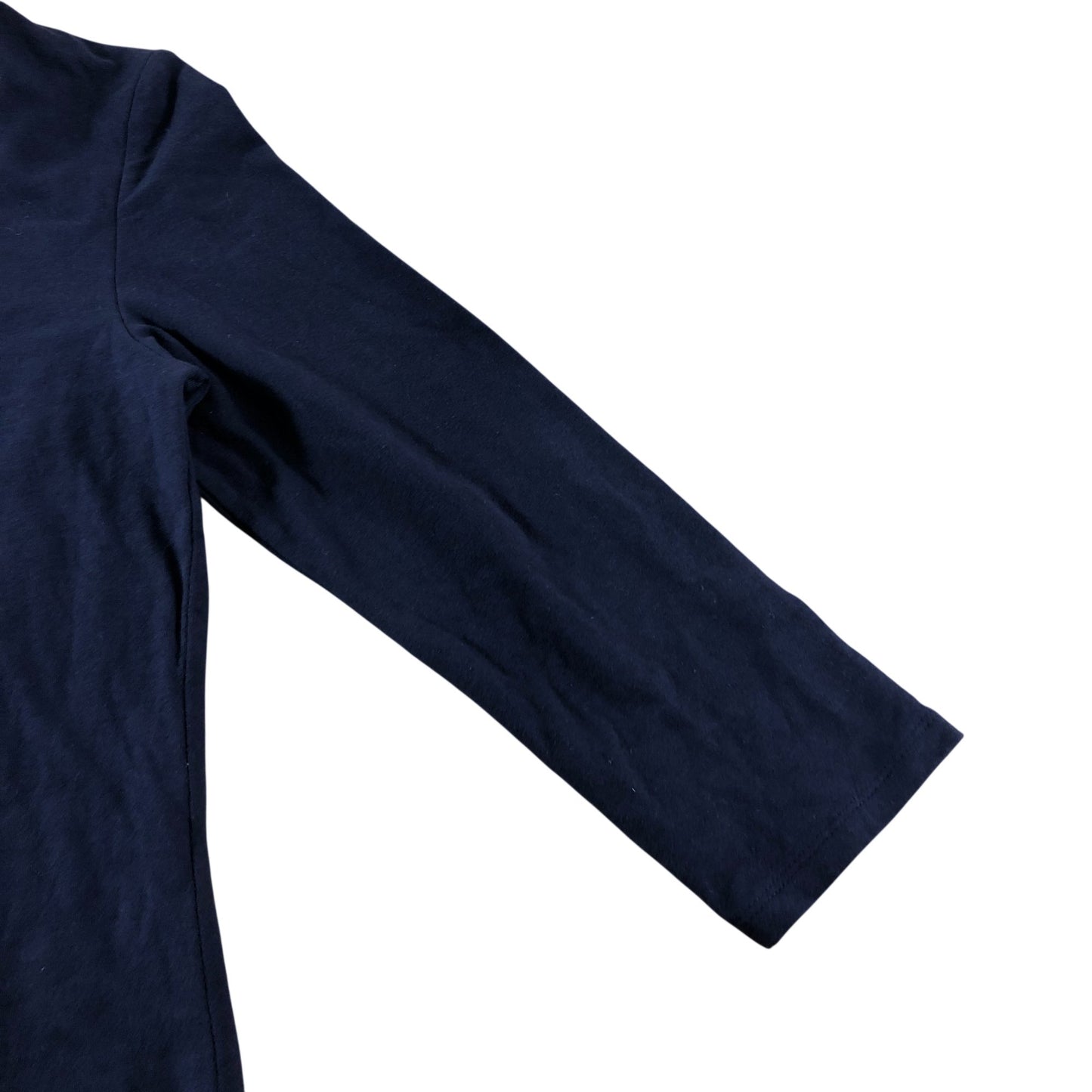 Navy Scoop Neck 3/4 Length Sleeve Top - Size 12