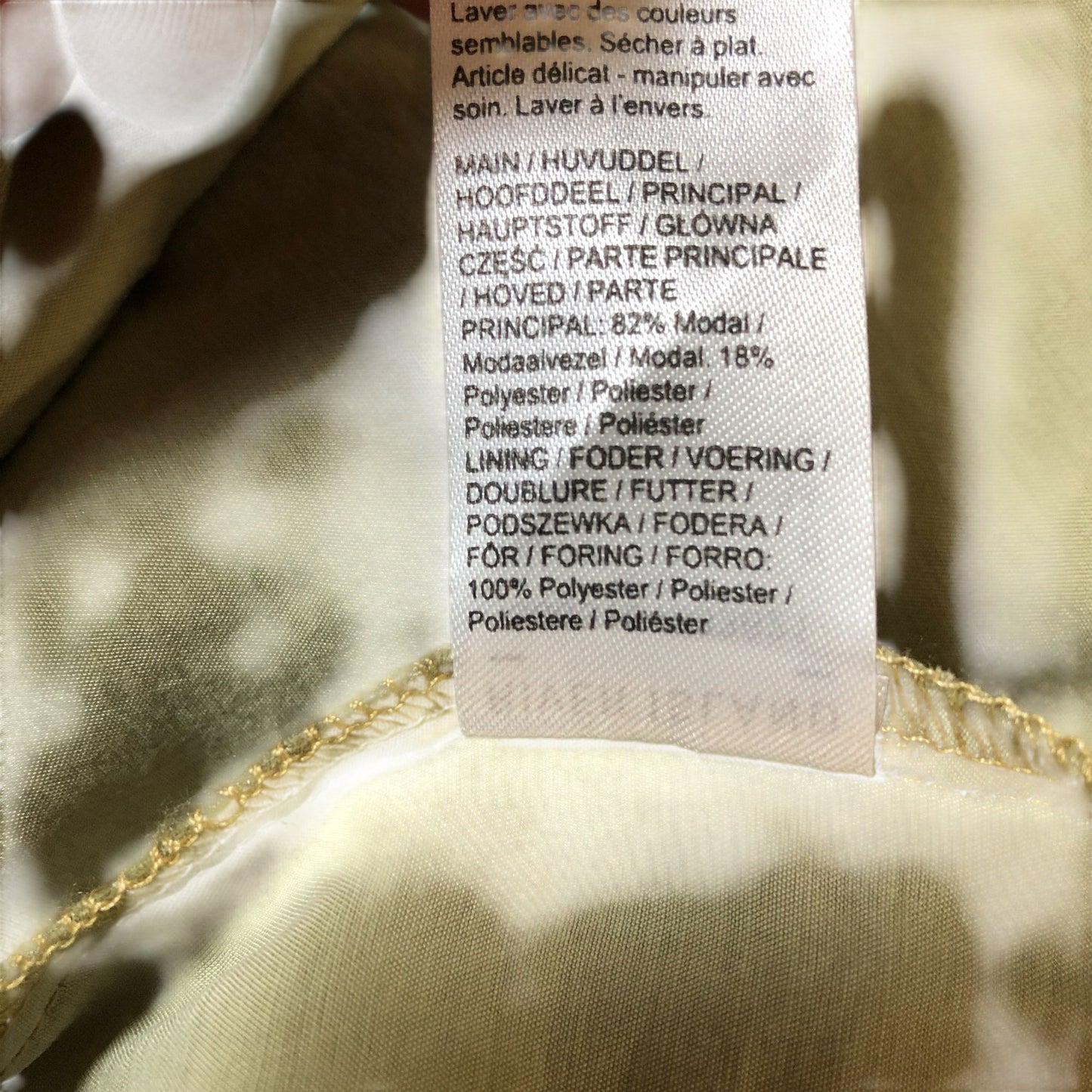River Island Tiered Dress UK8 Women's Layered Modal Blend Olive Green