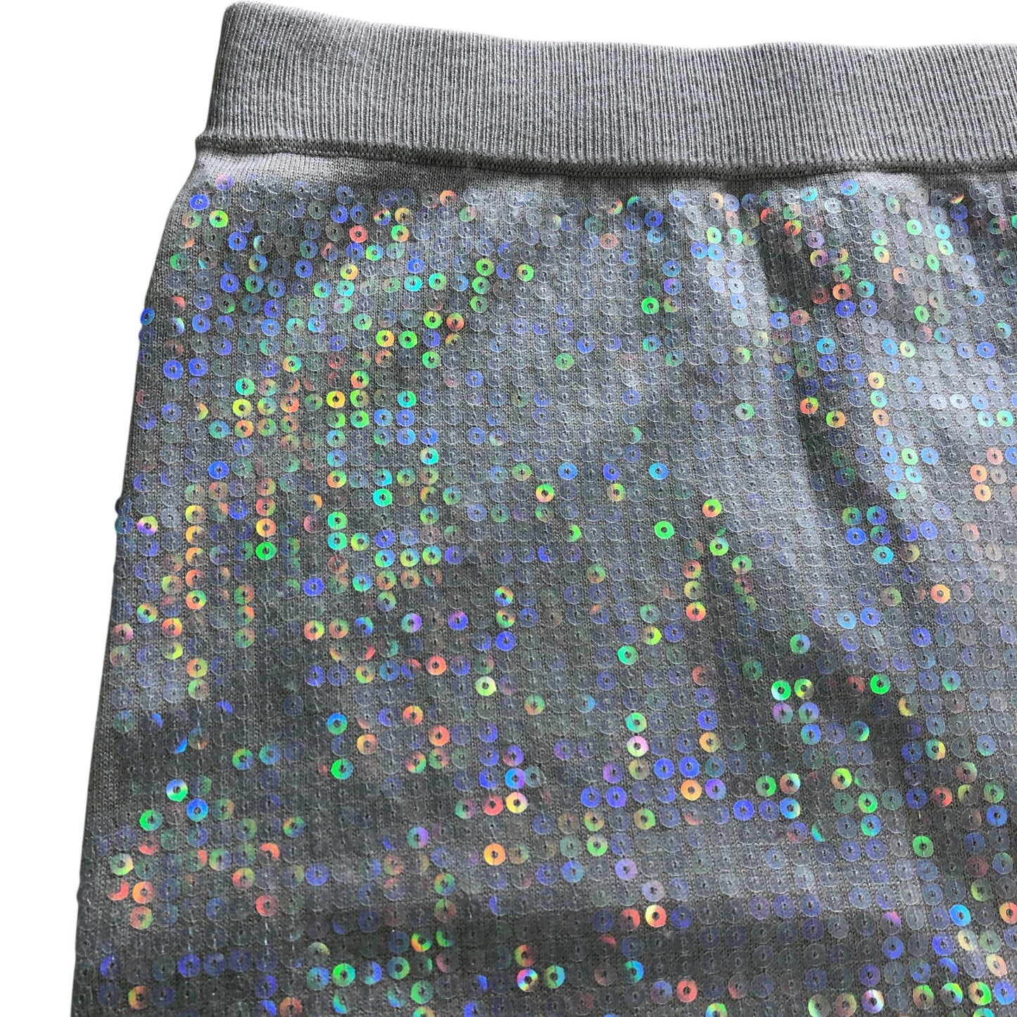 River Island Sequin Midi Skirt Women's Stretch Beige Size 8