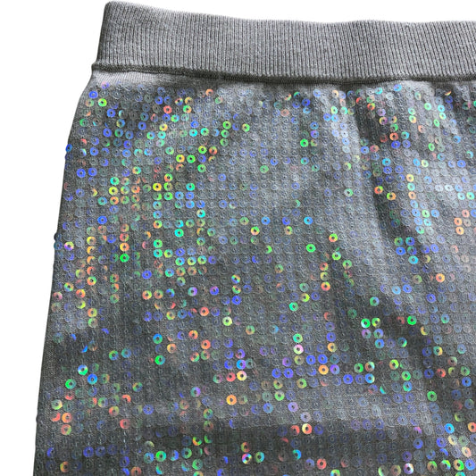 River Island Sequin Midi Skirt Women's Stretch Beige Size 8