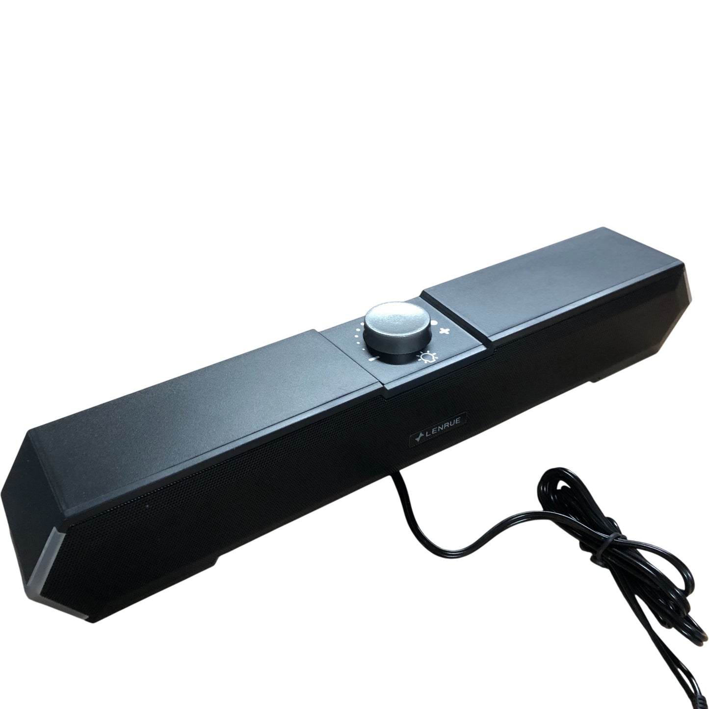 LENRUE G11 Computer Speaker USB AUX Volume Control RGB Lights Black