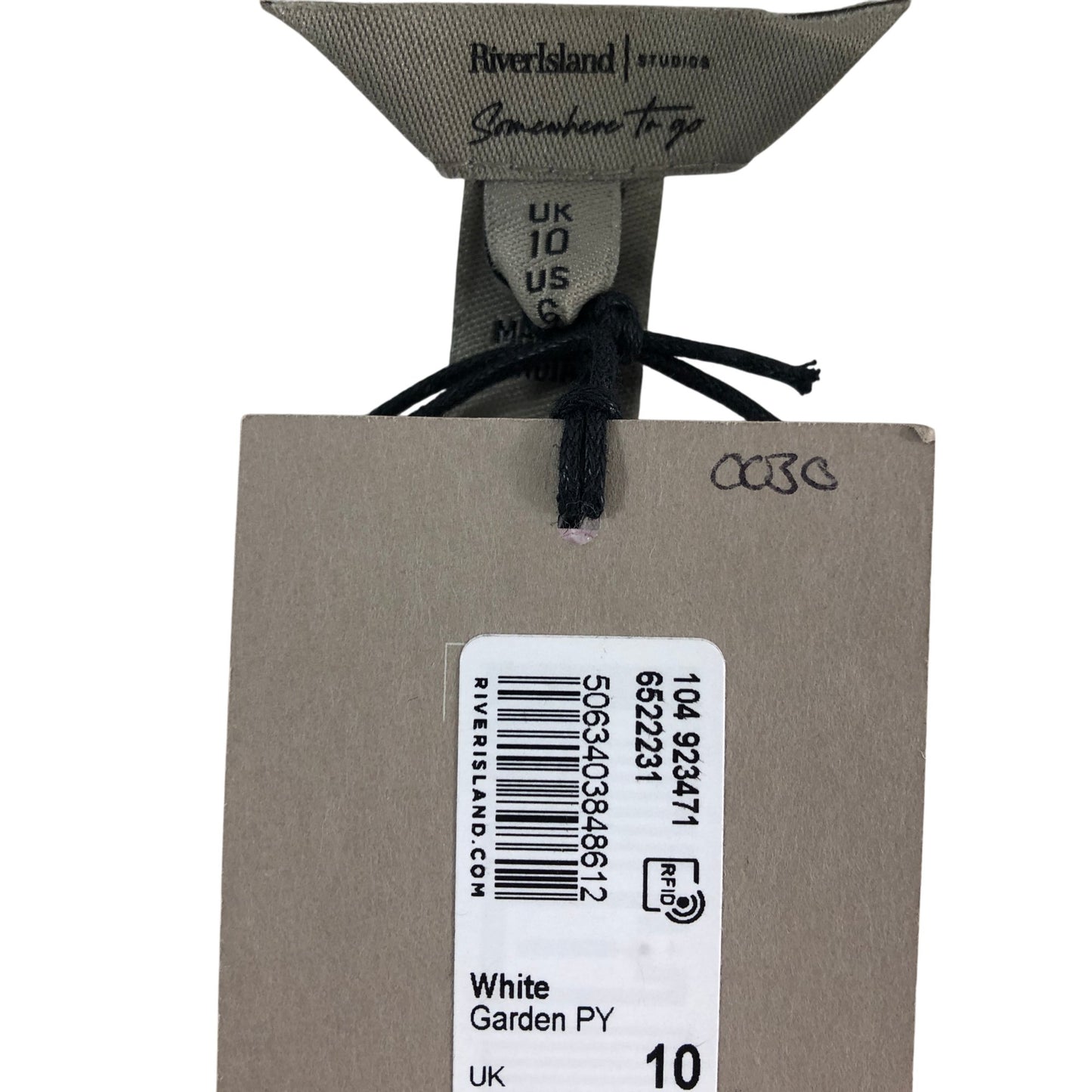 River Island Women's White Embroidered Short Dress UK10 Puff Sleeve