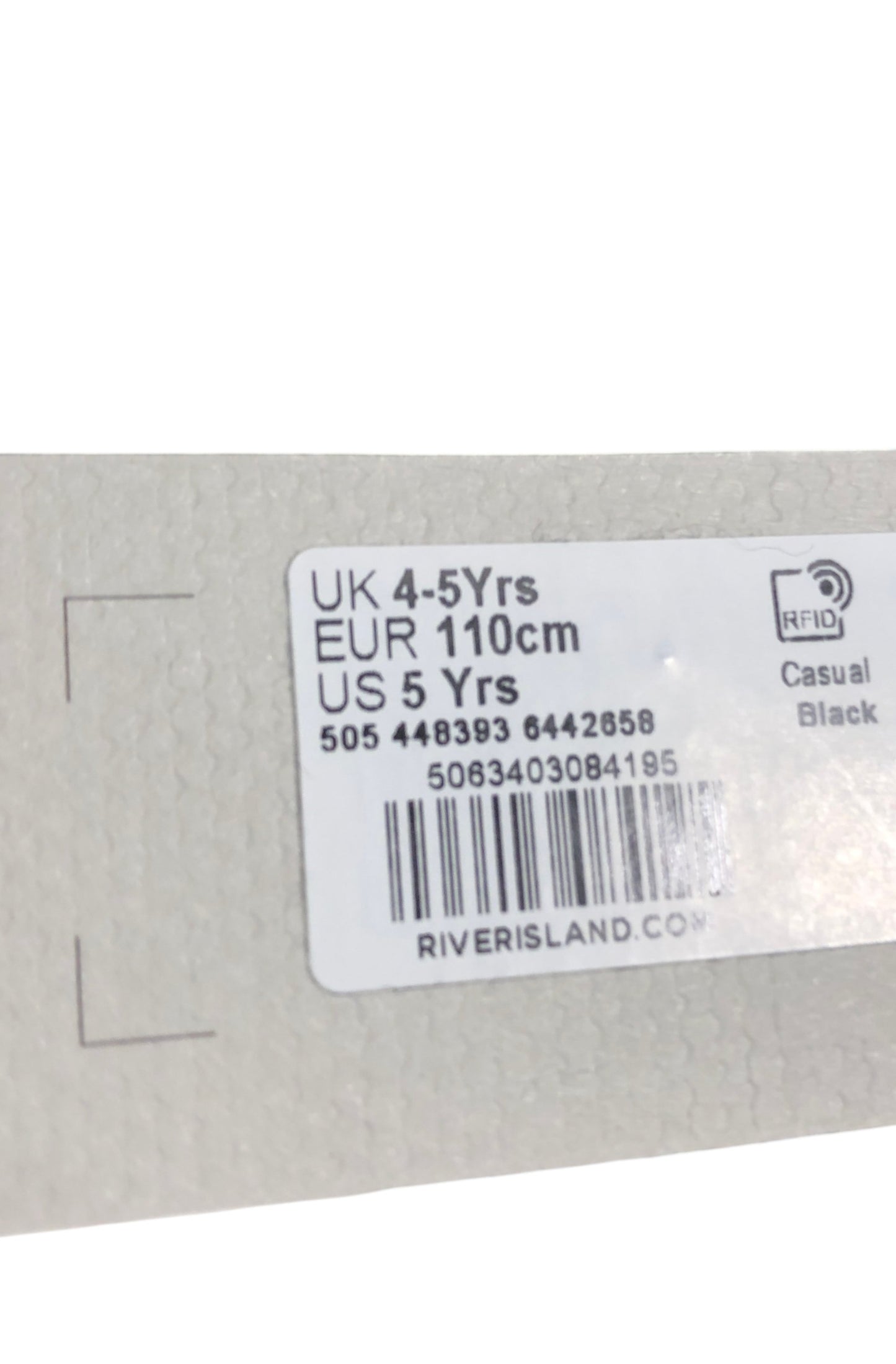 River Island Girls Black Hoodie With Leopard Print Headphones Size 4-5 Years