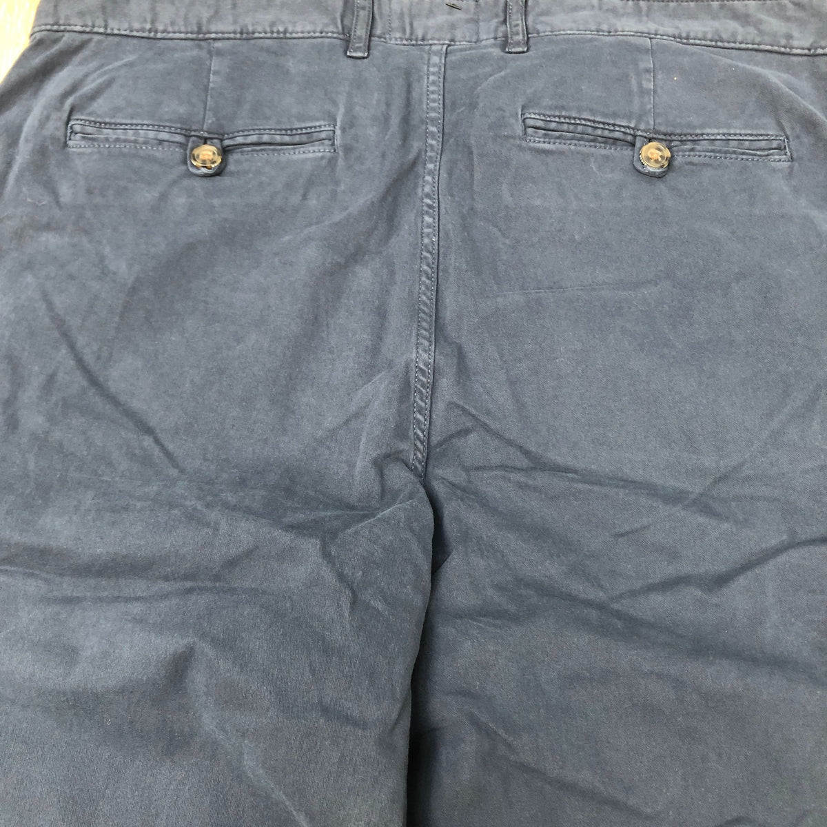 Chinos 97 Organic Cotton 3 Elastane Men's Trousers Size Navy