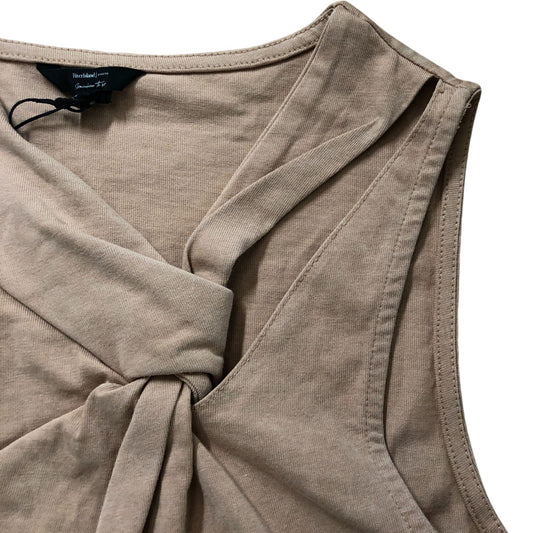 River Island Studio Knot Front Top Size 8 Women's Sleeveless Casual Blush Pink