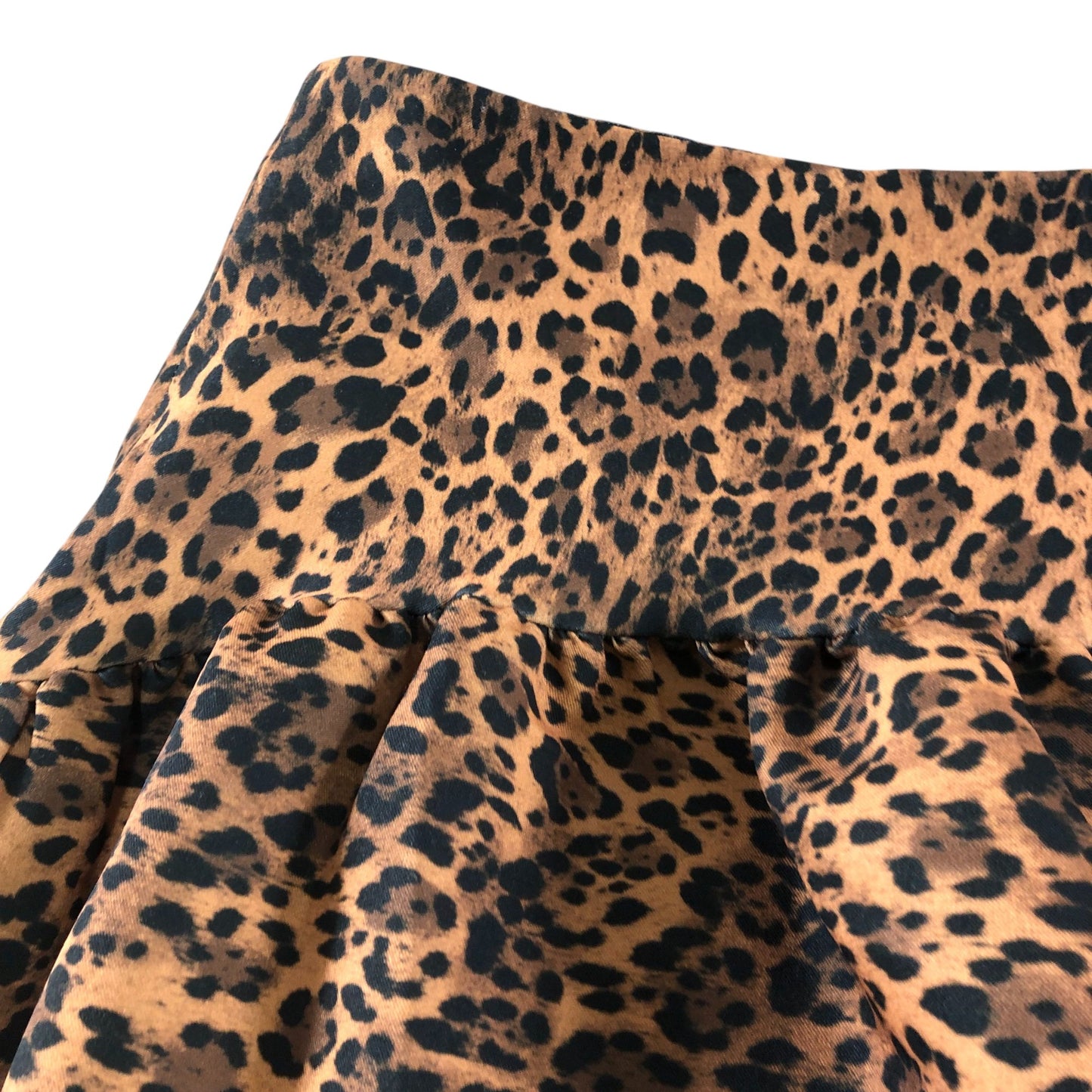River Island UK18 Women's Leopard Print Bubble Hem Skirt