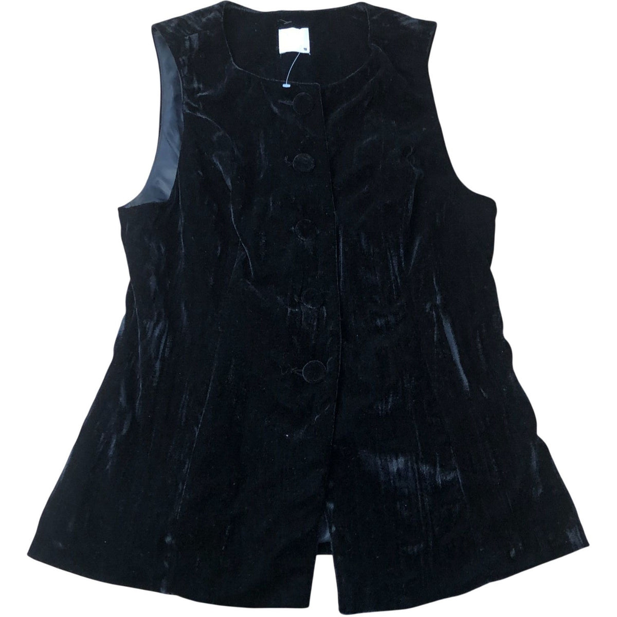 Black Velvet Waistcoat Size 10