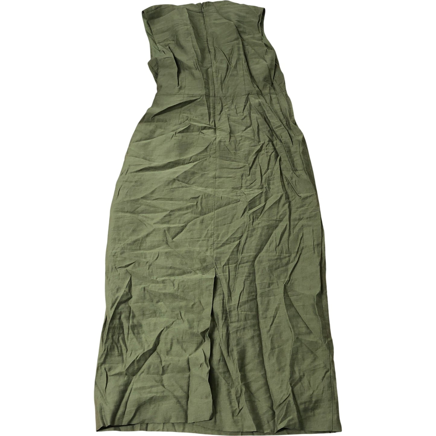 Sleeveless Wrap Dress Size 12 Women's Olive Green Tie Waist