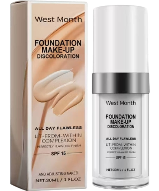 West Month SPF15 Foundation Make-Up Discoloration 30ml All Day Flawless
