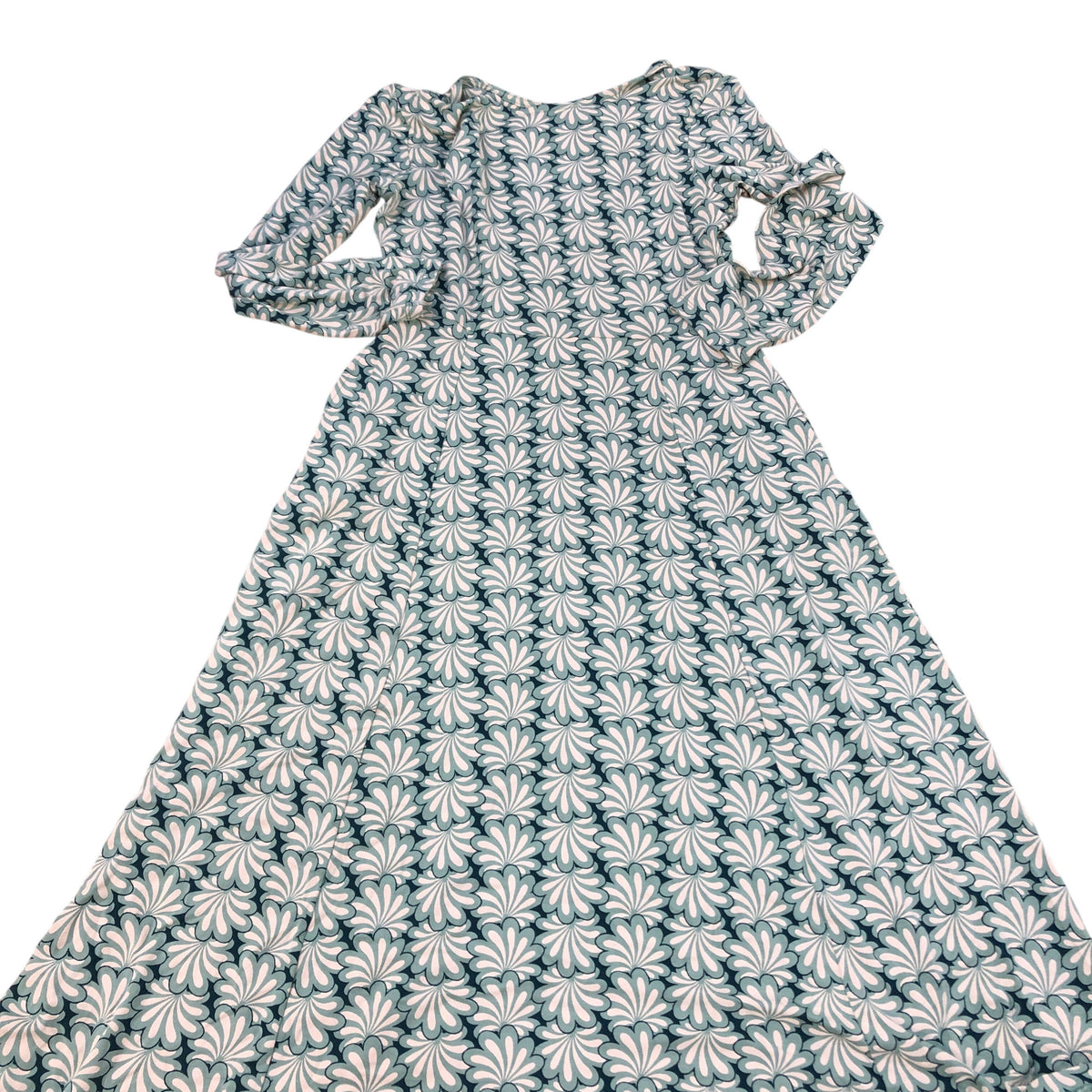 Floral Print Midi Dress Women's Long Sleeve Eco Vero Fabric