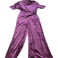 Jumpsuit UK8 Women's Burgundy Luxe Velvet Wide Leg Party Outfit