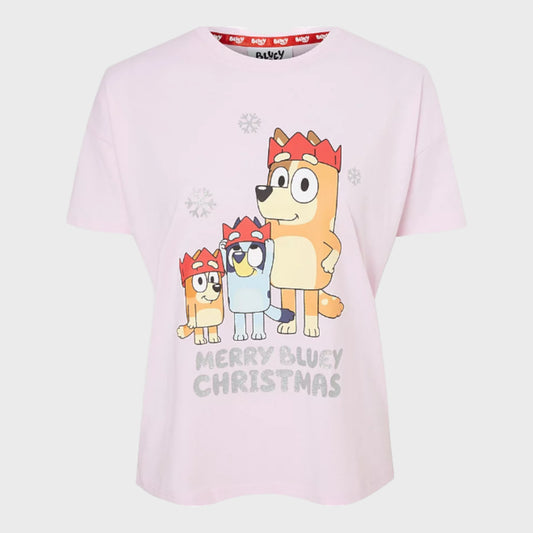 Pink Bluey Christmas PJ Set