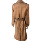 All Saints Trench Coat Women's Size M Beige Cotton Blend Double Breasted