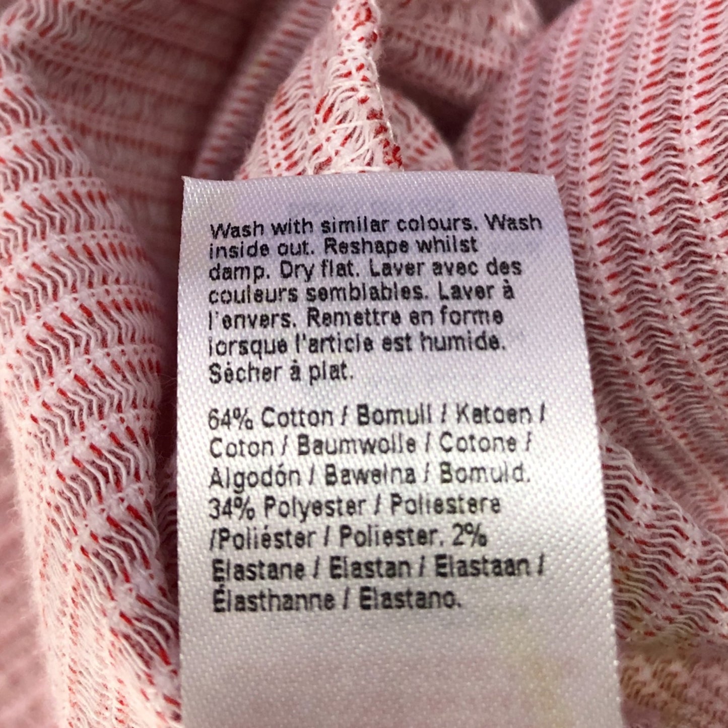 River Island Studio Striped Midi Dress UK L Women's Summer Casual Red White