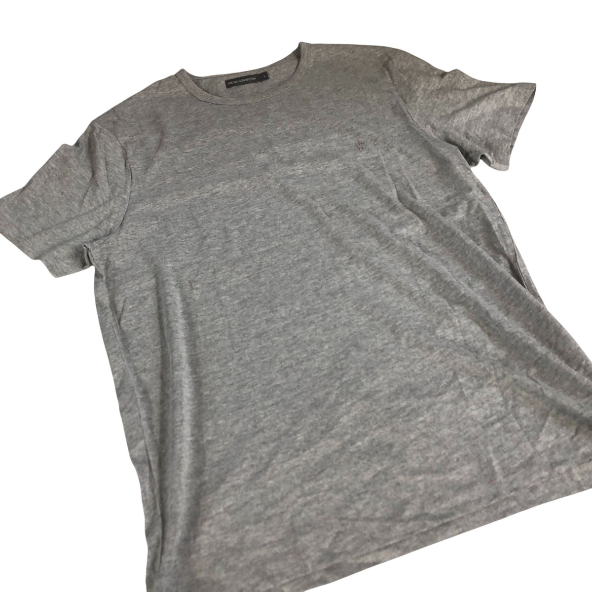 French Connection Grey T-Shirt Men's Size L Short Sleeve Casual Wear