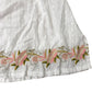 Women's White Embroidered Crop Top Cotton Spaghetti Size 16