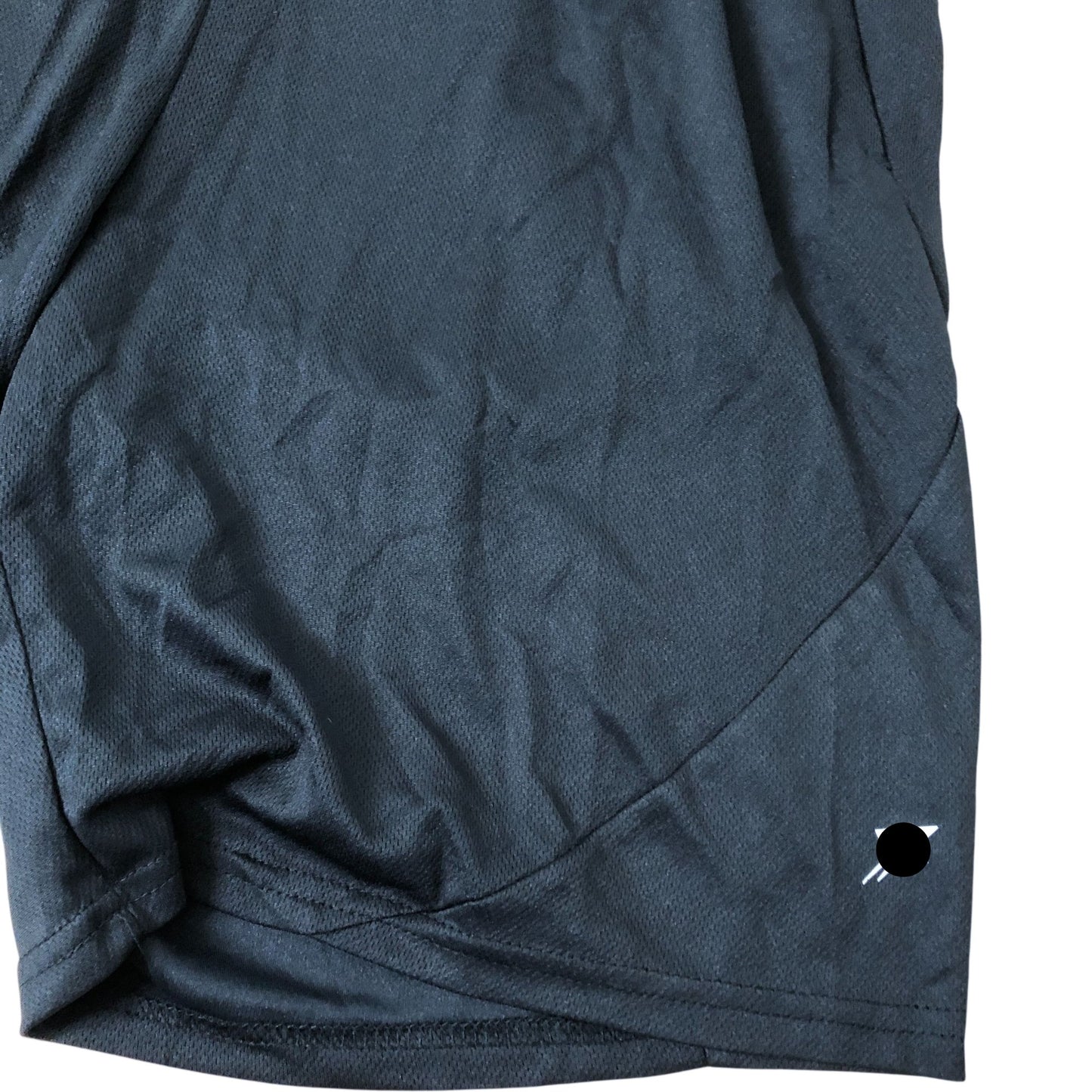 Black Work Out Shorts Lightweight Polyester Men's Large