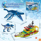 kiothdre Ocean Explorer 3in1 Building Set Boat & Mosasaurus Spinosaurus Dinosaur