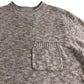 Grainger Pocket Crew Sweater Mid Brown Cotton Blend with Pocket