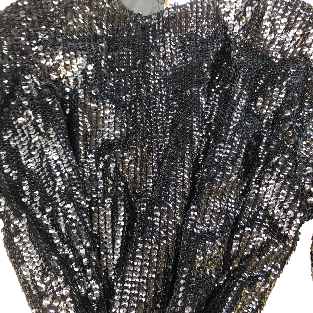 Black Sequinned Dress UK Size 18 Women's Evening Wear With Belt