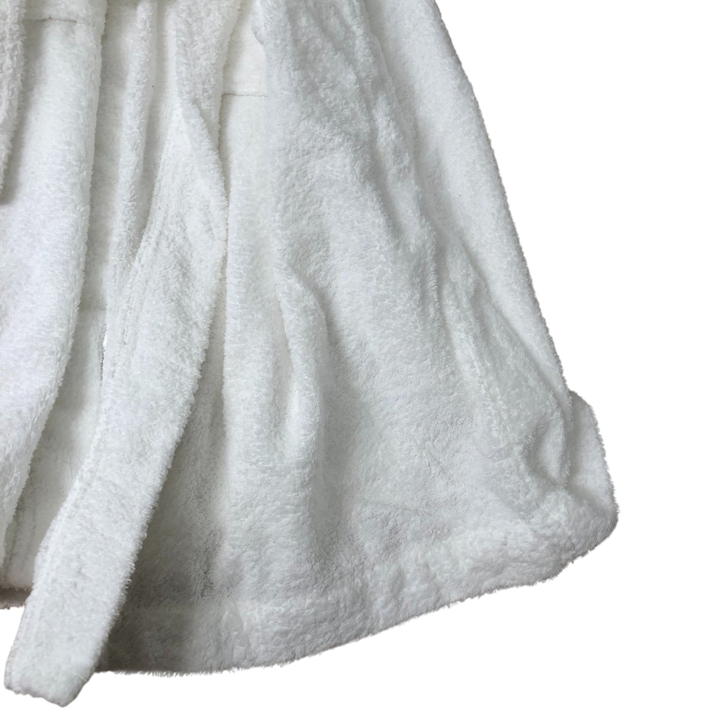White Short Robe Soft Cotton Bath Robe Women's Loungewear Size M