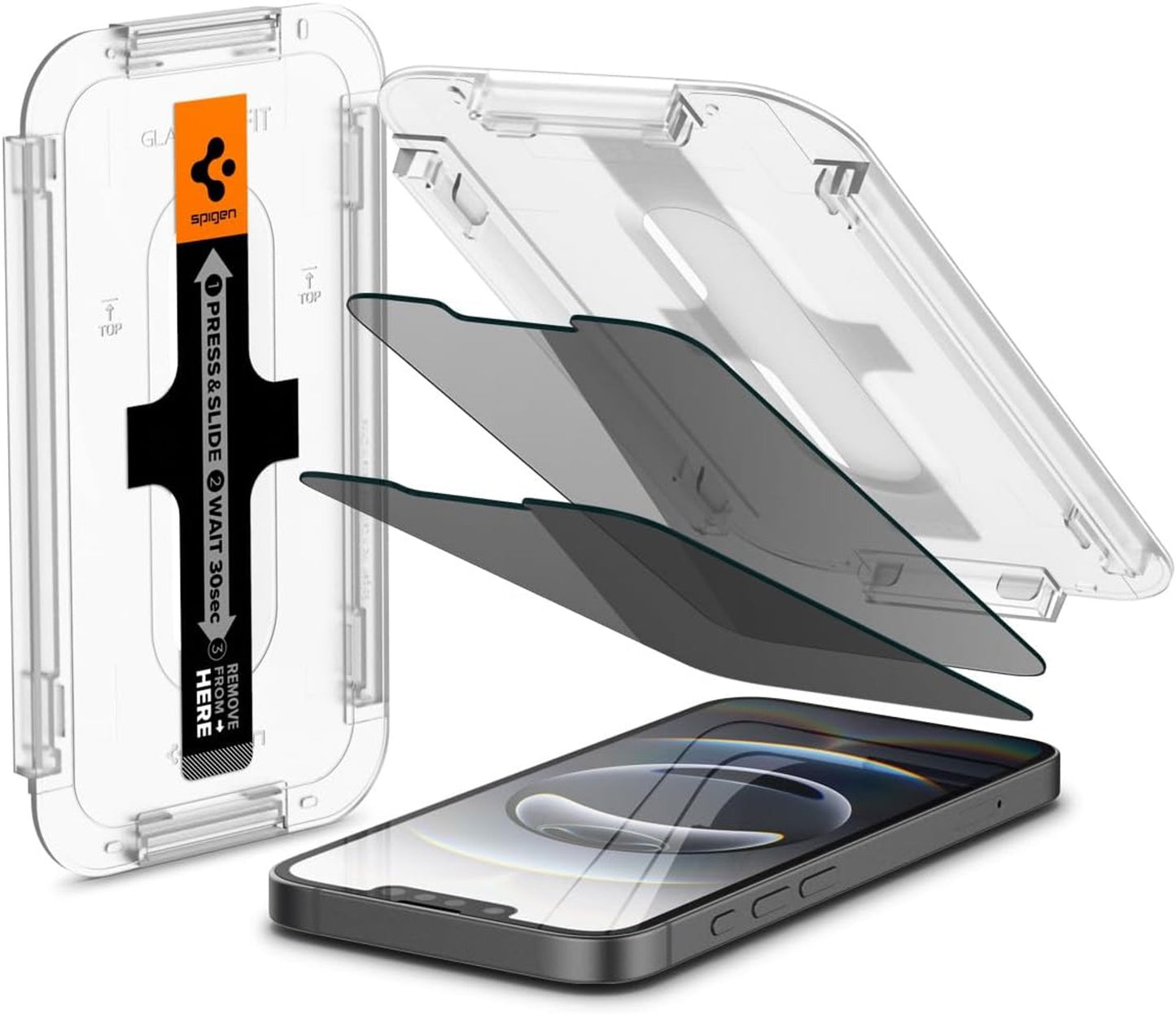 Spigen Glastr EZ Fit Screen Protector for iPhone 13 13 Pro 2 Pack Easy Install