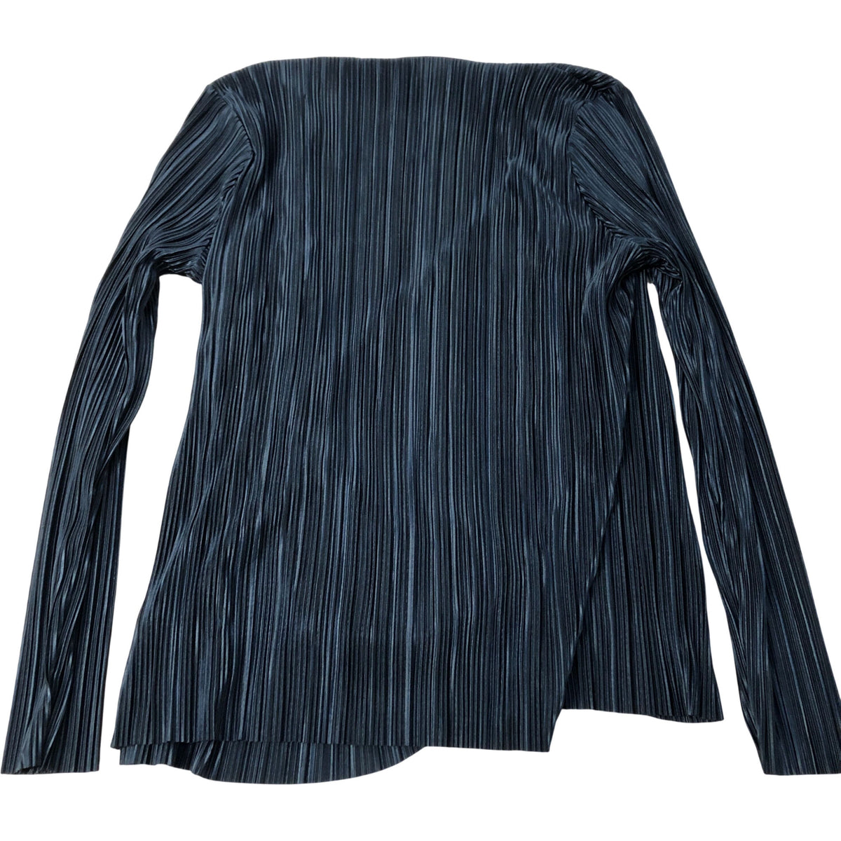 River Island Women's Long Sleeve Plisse Wrap Top Black With Ring Detail