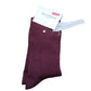River Island One Size Women's Socks Burgundy Ribbed Style With Shine Detail