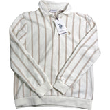 US Polo Assn Polo Shirt Large Men's Luxury Cotton Long Sleeve Whisper White