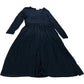 UK12R Women's Black Long Sleeve Dress Jersey