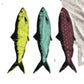 Pattern Fish Graphic T-Shirt UK S Men's Grey Short Sleeve Casual