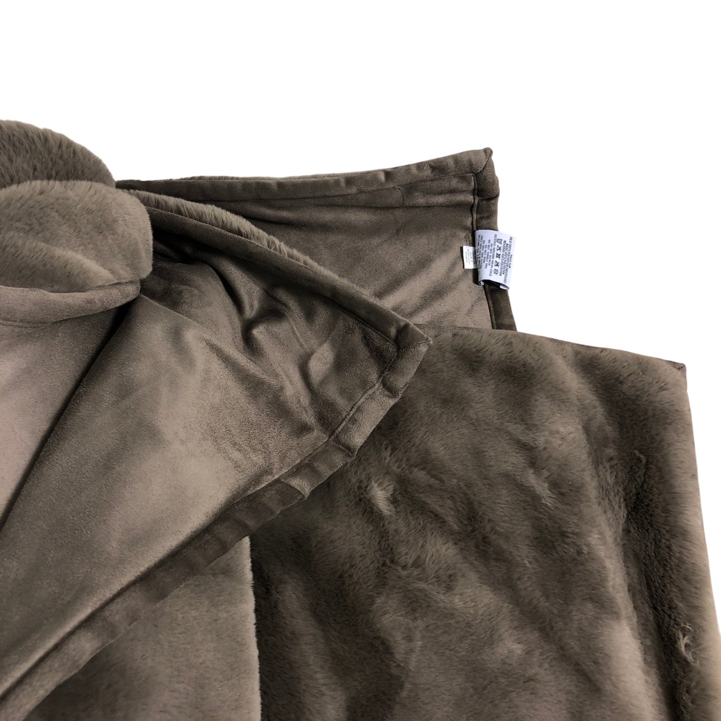 Branded Large Throw Blanket Faux Fur Luxury Soft Brown 140x250cm