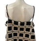 Rivers Island Studio Top UK18 Women's Black Crocheted Square Pattern Sleeveless