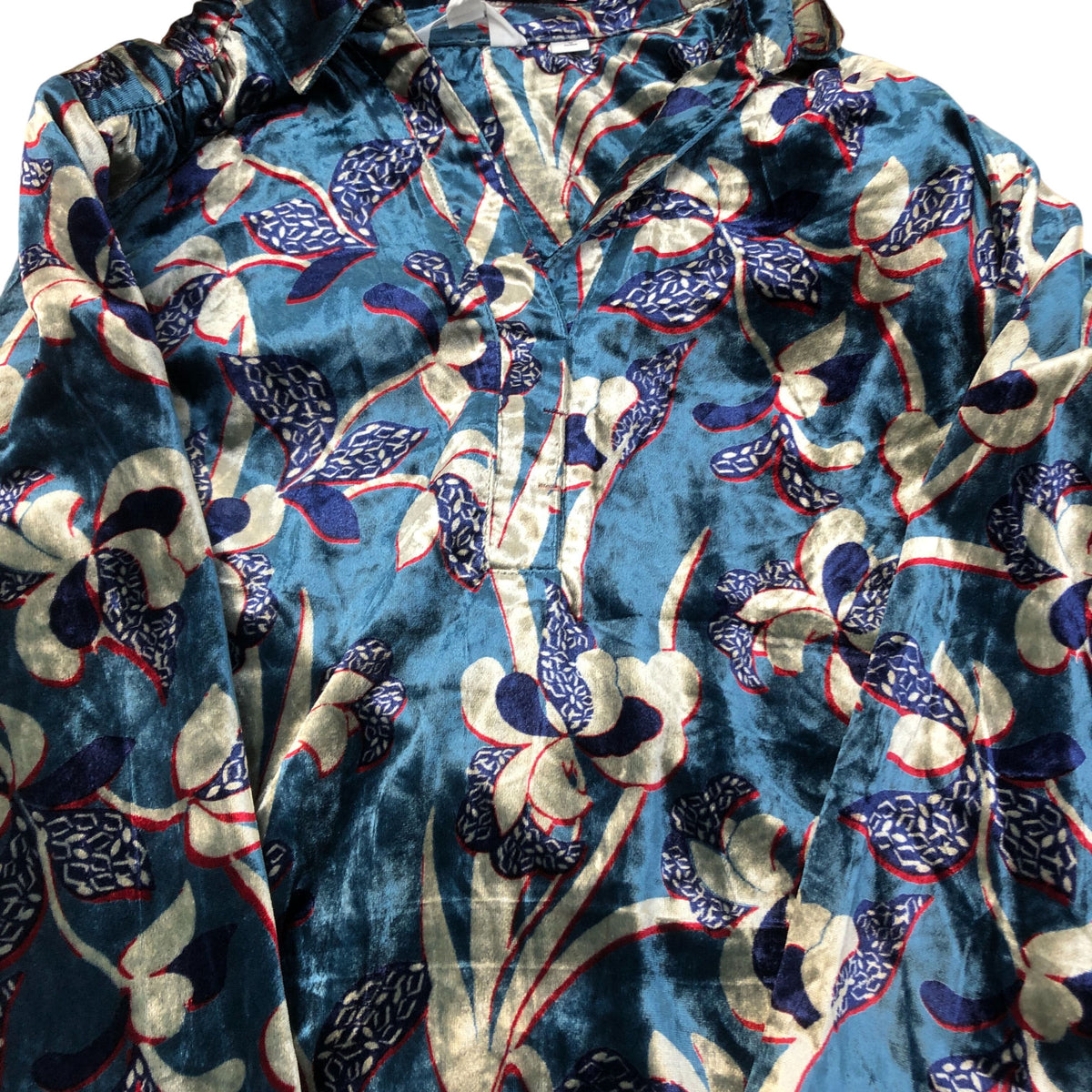 Long Sleeve Shirt Women's Floral Print Viscose Blend