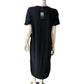Barbour International Whitson Midi Dress UK12 Women's Black Cotton Casual Style
