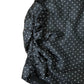 Branded Black Polka Dot One Shoulder Blouse With Long Sleeve Tie Top UK Size12