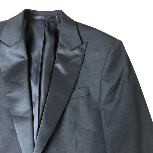 River Island Slim Fit Black Suit Jacket Size 48R Mens Formal Wear Classic