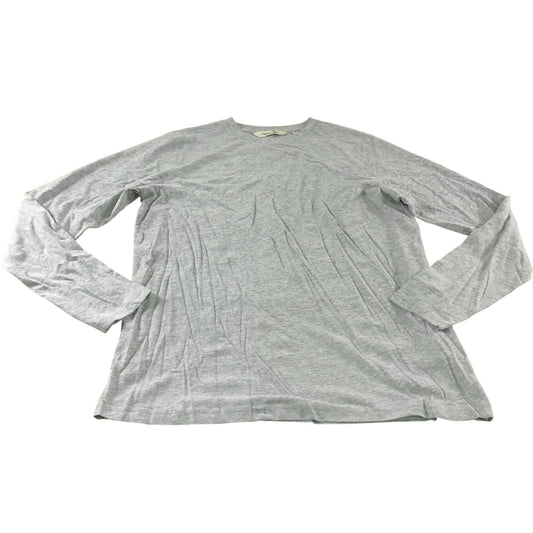 Kangaroo Poo Long Sleeve Top M Men's Grey Cotton Viscose Crew Neck Basic Tee